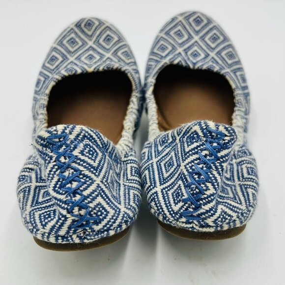 Lucky Brand Erin Women's Size 7.5B Flats Shoes Slip On Ballet Blue Aztec Print - Picture 7 of 8